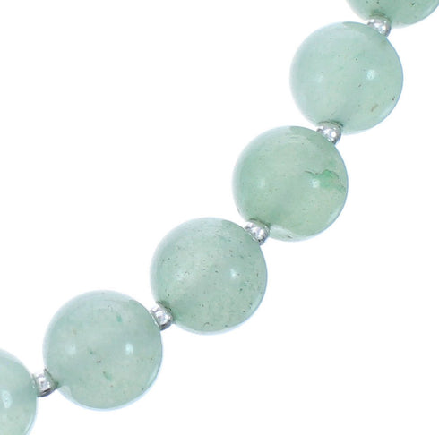 Southwestern Aventurine Sterling Silver Bead Necklace BX120551
